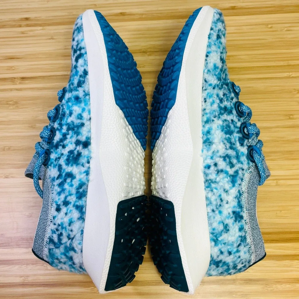 Allbirds Wool Runner‎ Mizzles Women's Shoes Blue Speckled Knit Comfort Size 8.5